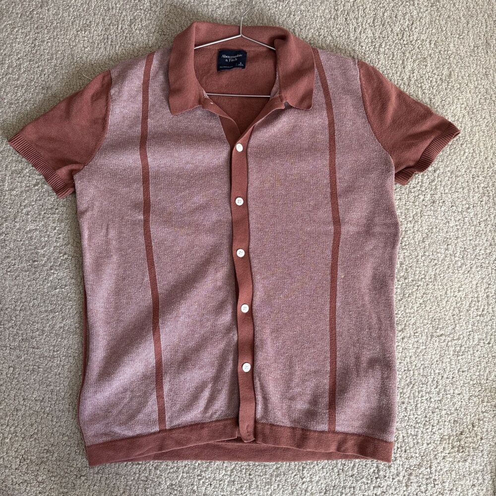 Abercrombie & Fitch Featherweight Retro Short Sleeve Bowling Shirt | Mens Small - Picture 8 of 10